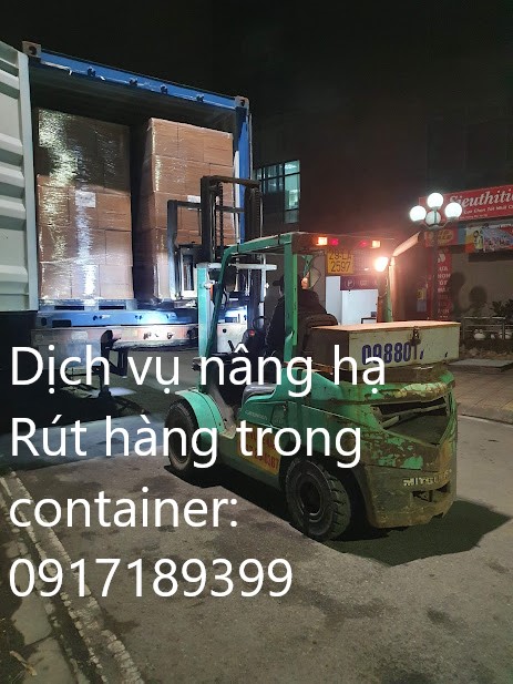 thuê xe nâng rút cont